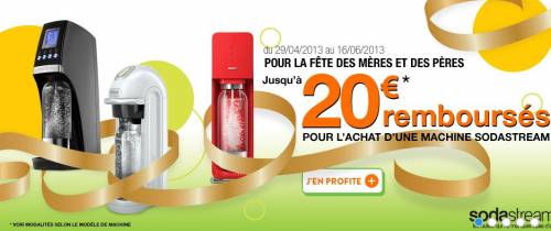 fête des mères 2013 machines sodastream avec 20? remboursés