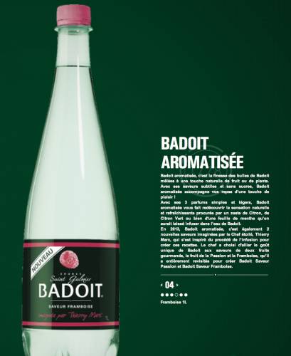 badoit 100% remboursé et aromatisée