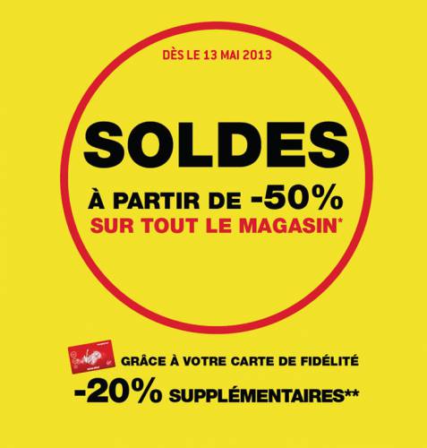 liquidation soldes virgin mai 2013