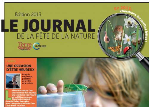 journal de la fête de la nature 2013 exemplaire gratuit chez les marchands de journaux