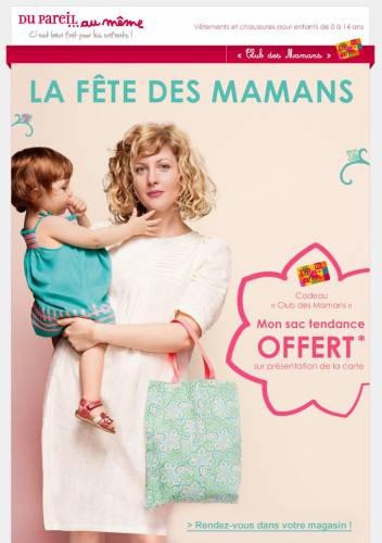 bon plan dpam fête des mères 2013 : un sac offert avec la carte club des mamans gratuite
