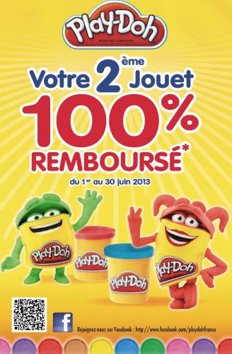 play-doh votre 2ème jouet 100% remboursé