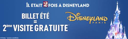 disneyland paris billet été 2013 2ème visite gratuite