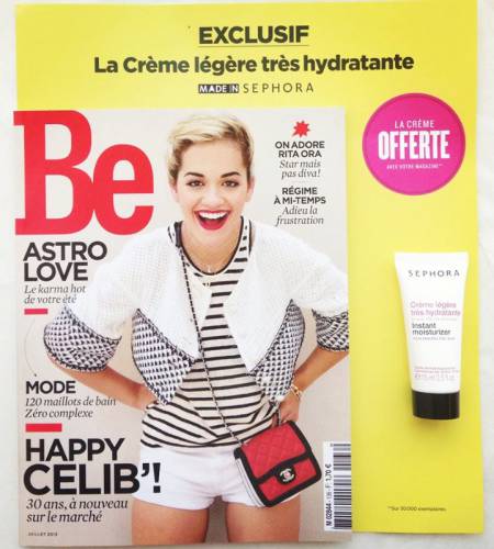 magazine be juillet 2013 crème sephora offerte