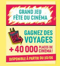 grand jeu fête du cinéma 2013 : 40000 places de cinéma gratuite à gagner