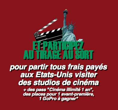 tirage au sort rentrée cinéma bnp paribas 2013 pour gagner un voyage à los-angeles pour visiter des studios de cinéma