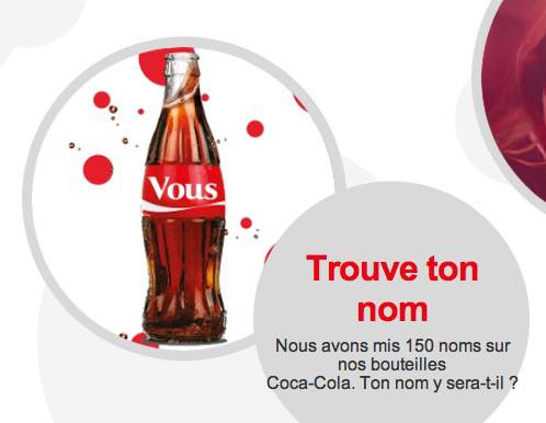 partagez un coca-cola : 100 nouveaux prénoms