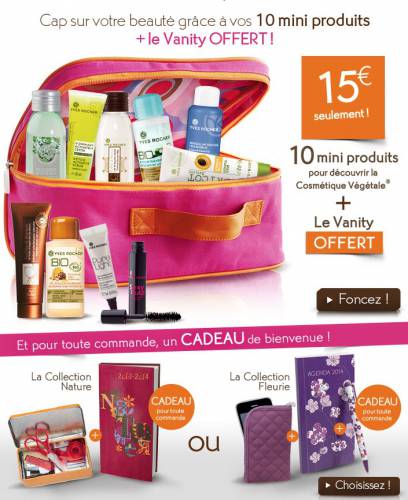 promo yves rocher vanity 10 mini produits 1 cadeau