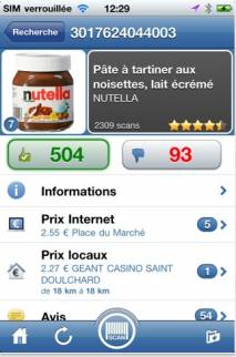 prixing : comparer prix nutella