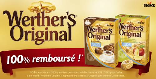 werther's original 100% remboursé : bonbons gratuits