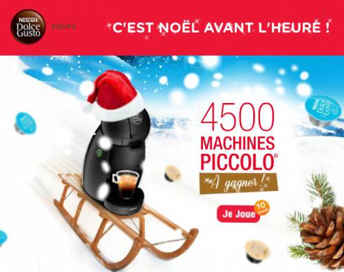 jeu dolce gusto noël 2013 : 4500 machines piccolo à gagner