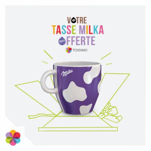 tasse milka offerte pour l'achat de 5 paquets t-disc tassimo