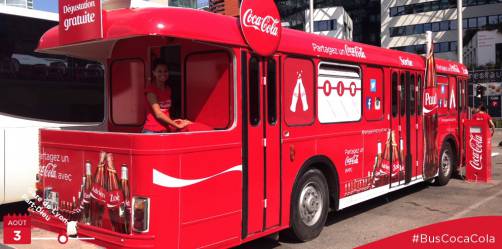 le bus coca-cola 2014 fait sa tournée d'été