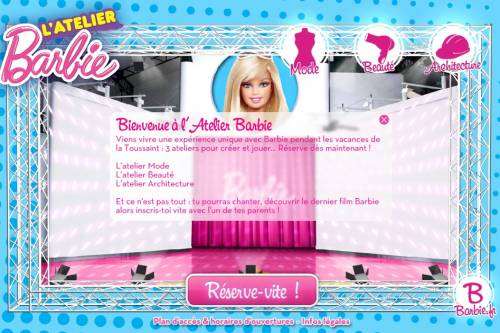 ateliers gratuits barbie