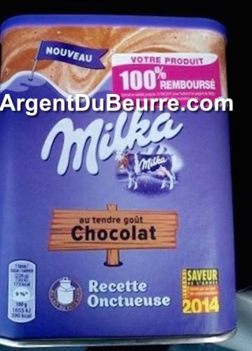 milka chocolat en poudre 100% remboursé