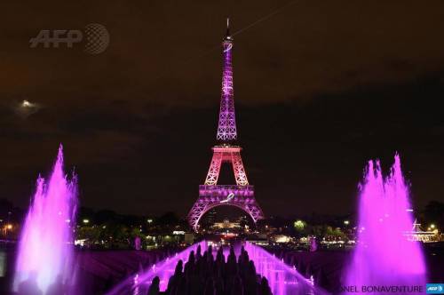 tour eiffel rose pendant tout le mois d'octobre 2014