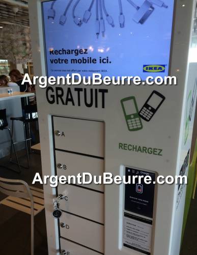 recharge gratuite smartphone et mobile au restaurant ikea