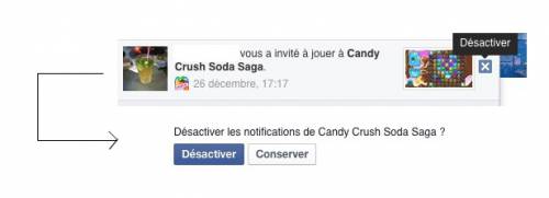 désactiver invitation notification jeu facebook