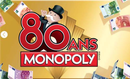 monopoly 80 ans vrais billets en euros