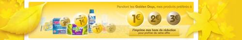 bons de réduction produits de marque à 1 euro, 2 euros et 3 euros