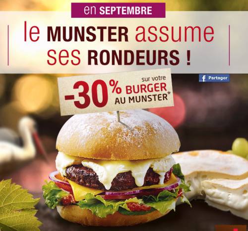 courtepaille promo burger munster avec 30% de réduction pour la rentrée 2015