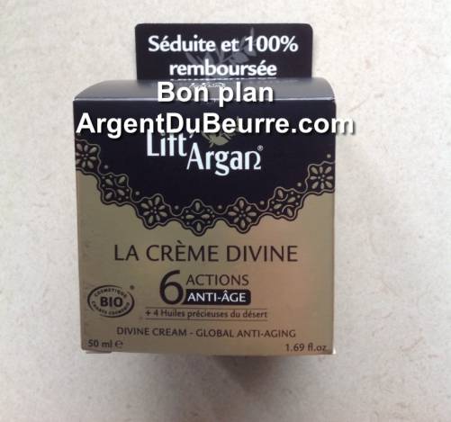 la crème divine lift argan offre séduite et remboursée
