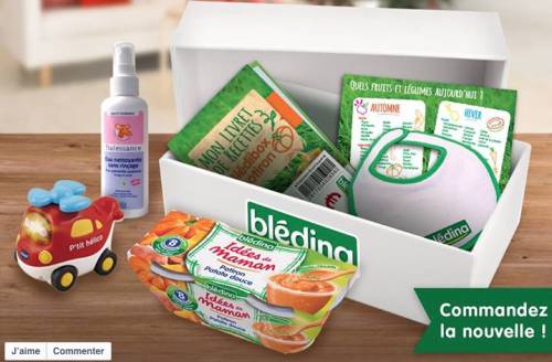 blédina blédibox : des cadeaux et des surprises offerts pour l'achat de produits blédina pour l'alimentation de bébé