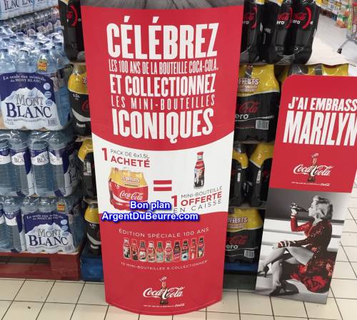 coca-cola 100 ans = mini bouteille collector offerte