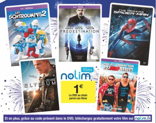 dvd à 1 euro chez carrefour en septembre 2015 et octobre 2015 avec 5 films en promo