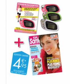 magazine top santé cadeau juin 2015 : votre podomètre à 4,95?