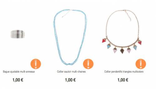 cache cache bijoux à 1 euro