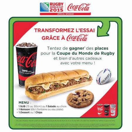 jeu subway coca-cola 2015 pour gagner de nombreux cadeaux pour la coupe du monde de rugby