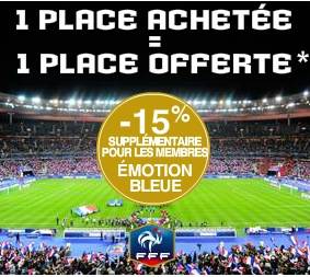 football france belgique 1 place achetee 1 place offerte gratuite