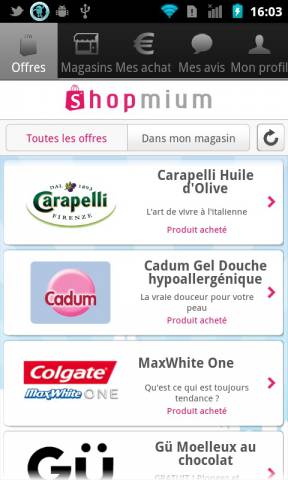 application gratuite shopmium sur android bon plan au supermarché