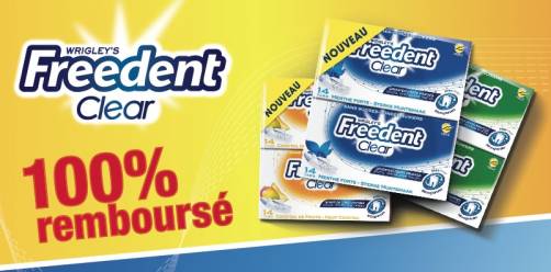 les chewing gum freedent clear tab sont 100% remboursé