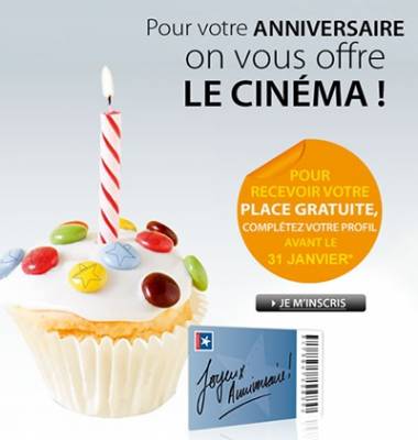 kinepolis cinéma place gratuite le jour de votre anniversaire