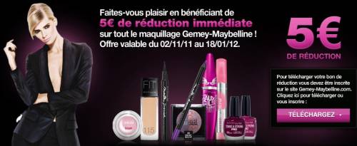 maquillage gemey-maybelline 5? de réduction