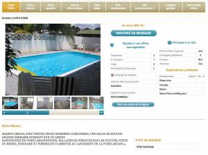 annonce sur trocmaison.com avec une maison cr�ole avec piscine