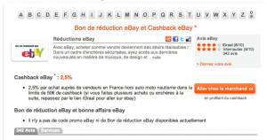 offre de cashback ebay via igraal