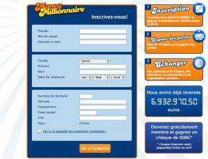 formulaire inscription money millionnaire