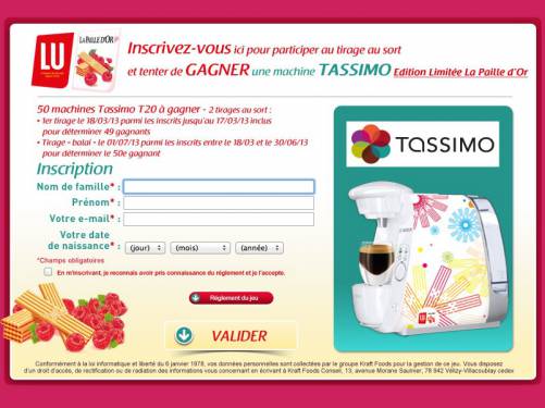 50 machines tassimo paille or