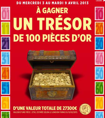 top 100 auchan : un trésor de 100 pièces d'or à gagner gratuitement