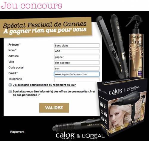 50 kits coiffure l'oréal calor à gagner