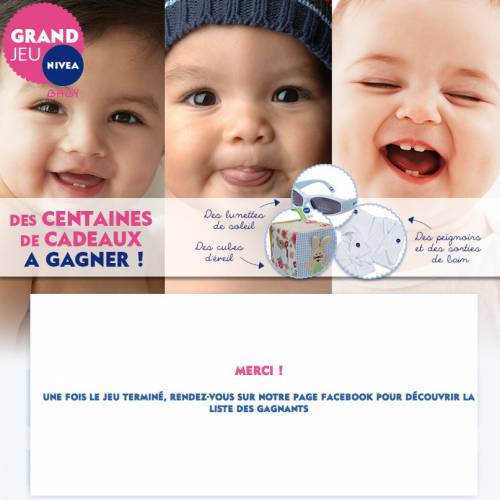 grand jeu nivea baby 200 cadeaux à gagner