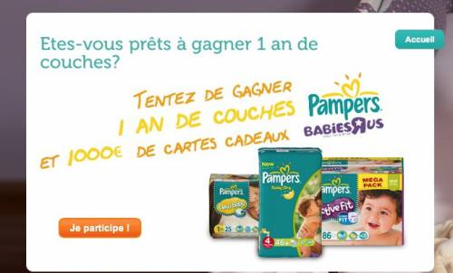 babies r us tentez de gagner : 1 an de couches et cartes cadeaux