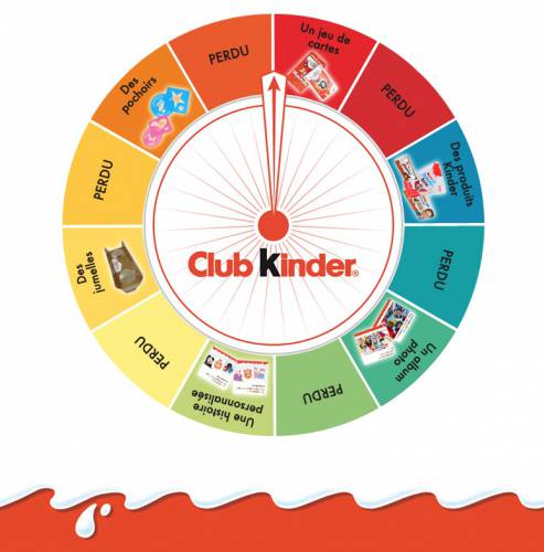 jeu-concours club kinder : lancez la roue kinder pour gagner des cadeaux et des chocolats gratuits