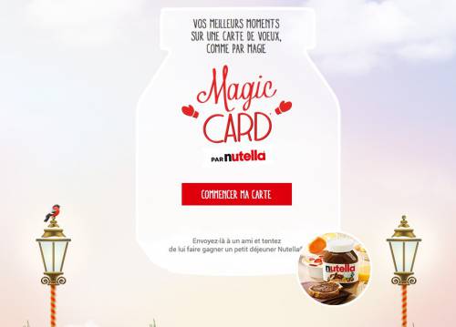 magic card nutella noël 2014 pour gagner des kits petits déjeuners nutella
