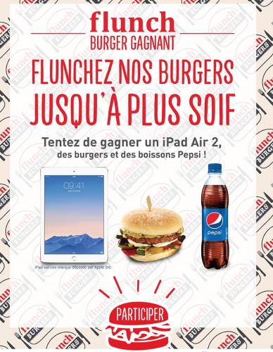 jeu flunch burger gagnant : gagnez de nombreux cadeaux en septembre 2015