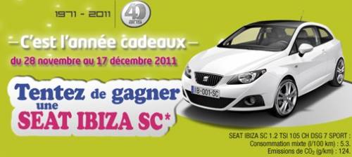 jeu concours gagner voiture seat ibiza point s